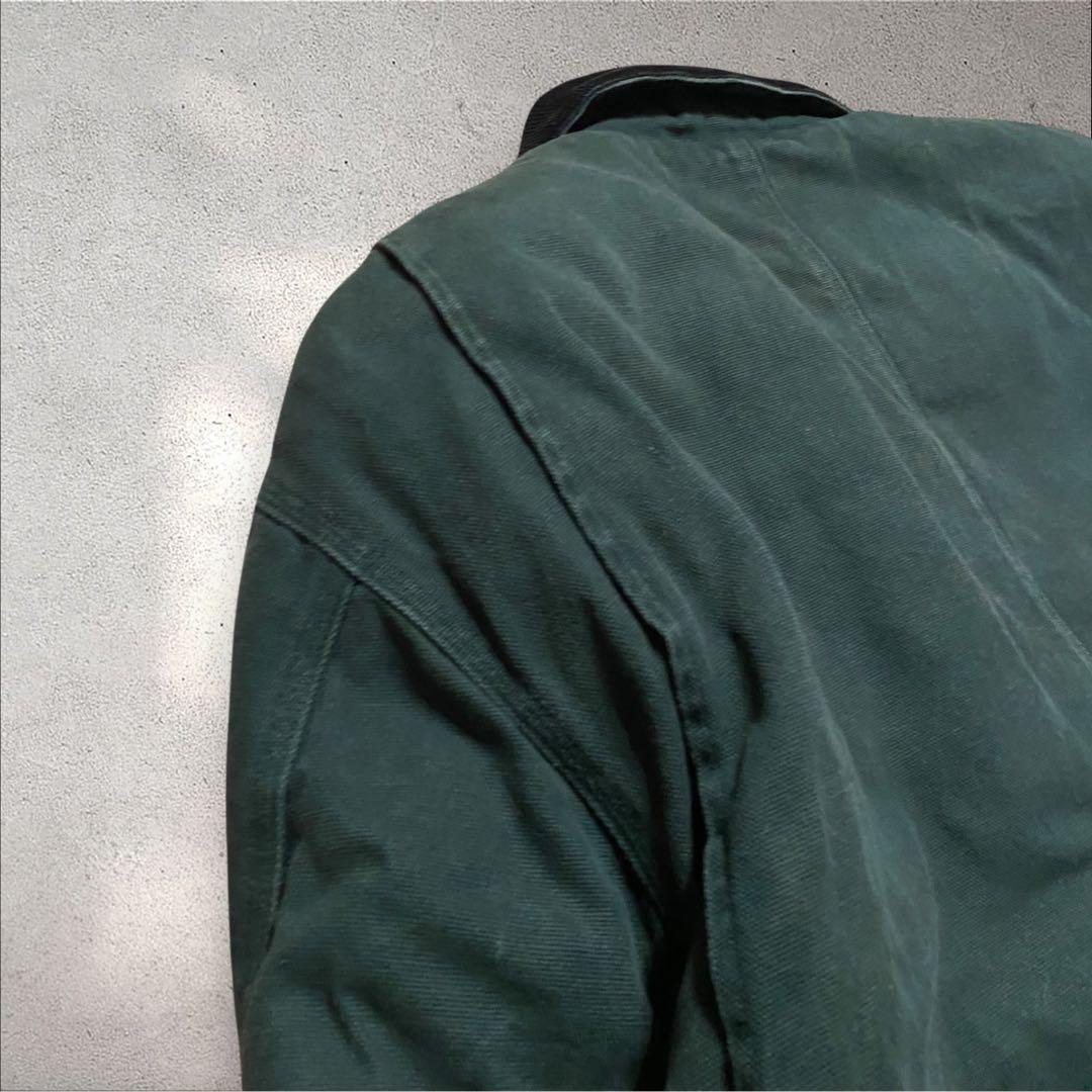 【重厚感◎】XLダックジャケットデトロイトグリーン襟コーデュロイトラディショナル