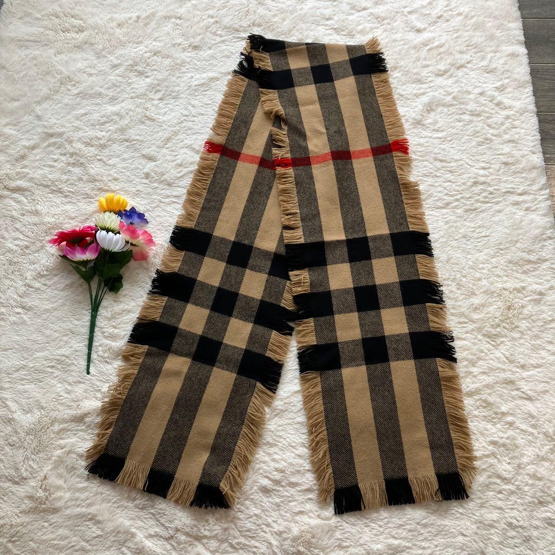 チャイ♪BURBERRY バーバリー スカーフマフラー サイドフリンジ