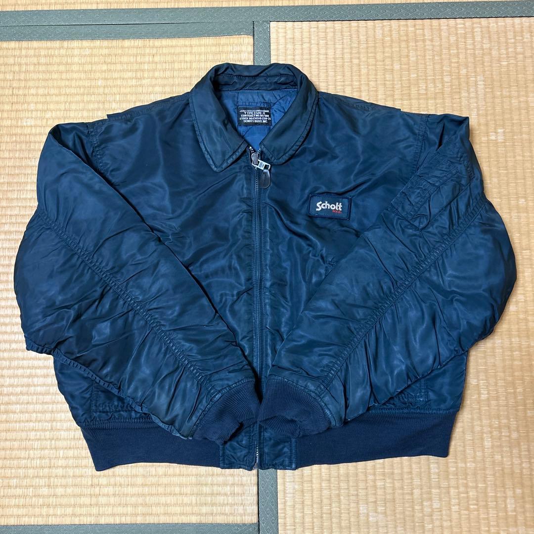 90s schott cwu-r フライトジャケットNavy