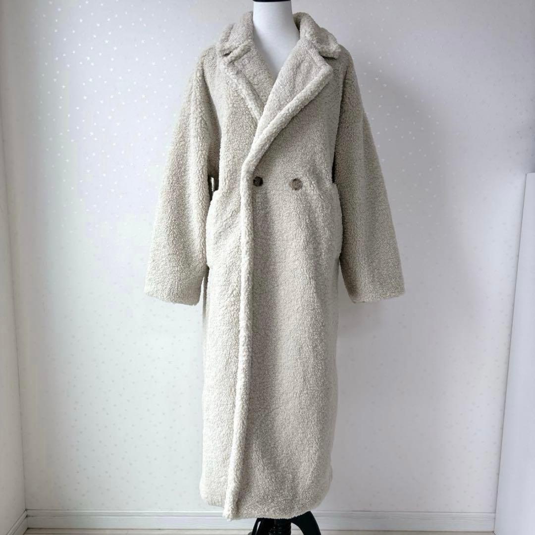 【新品✨】辻元舞さん着用 Re:EDIT ボアビッグカラーダブルチェスターコート