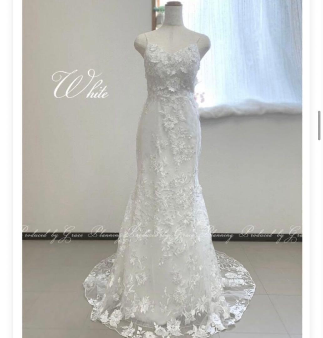 ウェディングドレス　マーメイドドレス　前撮りドレス　フォトウエディング　レース