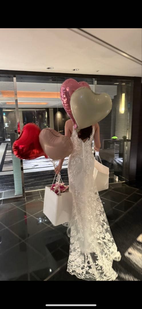 ウェディングドレス　マーメイドドレス　前撮りドレス　フォトウエディング　レース