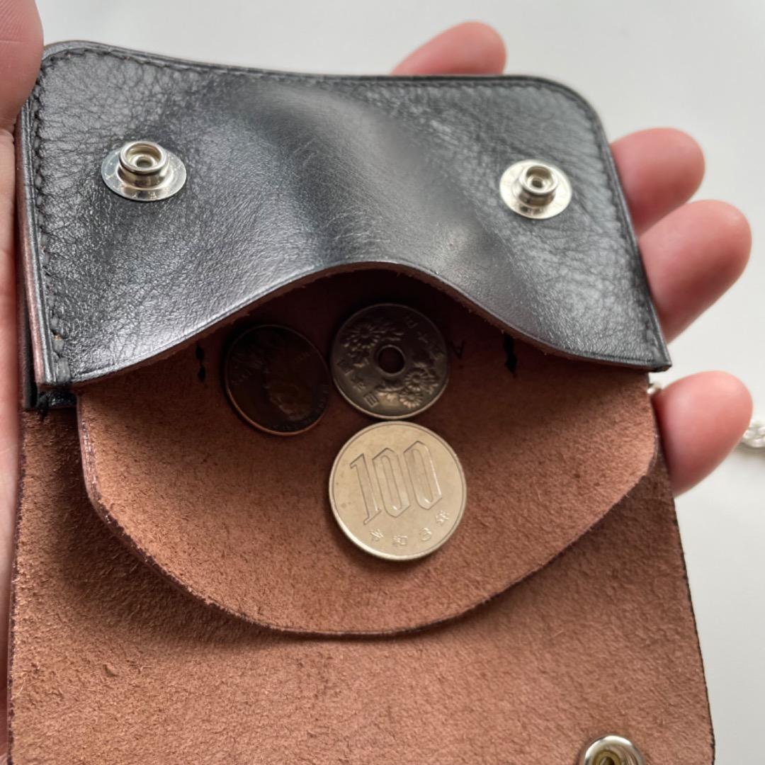 ミニトラッカーウォレット　チェーンセット　ホースハイドレザー