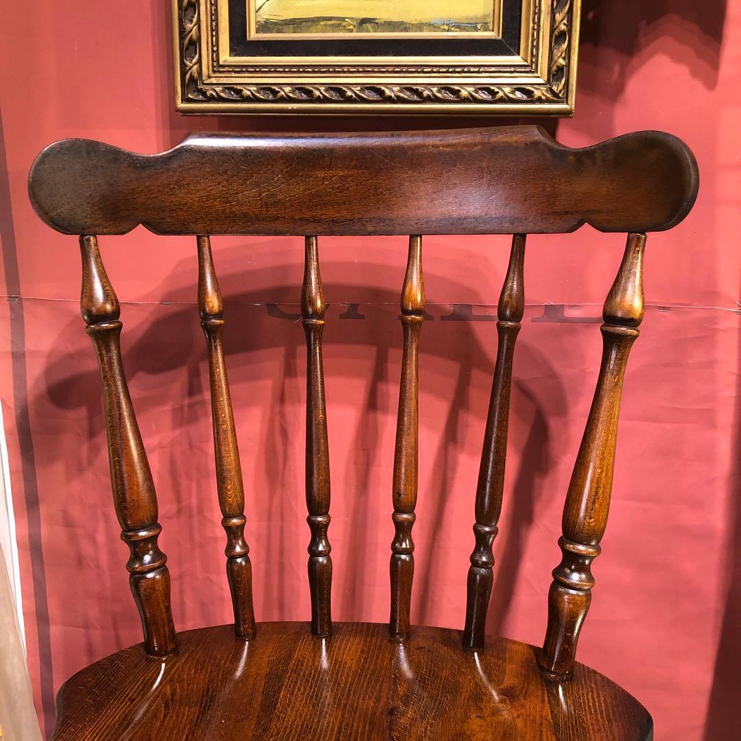 maki 　L３　キツツキマーク ヴィンテージ スピンドルチェア　飛騨産業