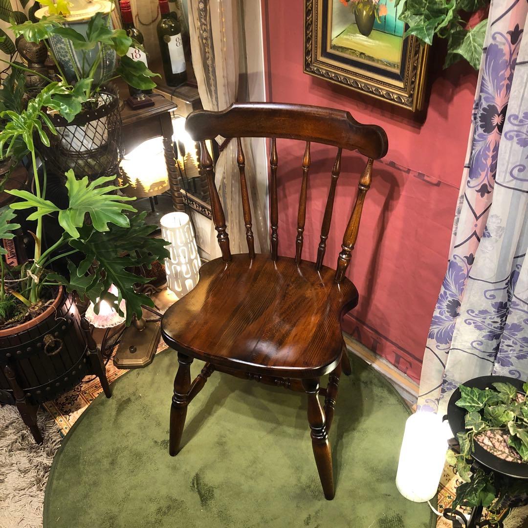 maki 　L３　キツツキマーク ヴィンテージ スピンドルチェア　飛騨産業