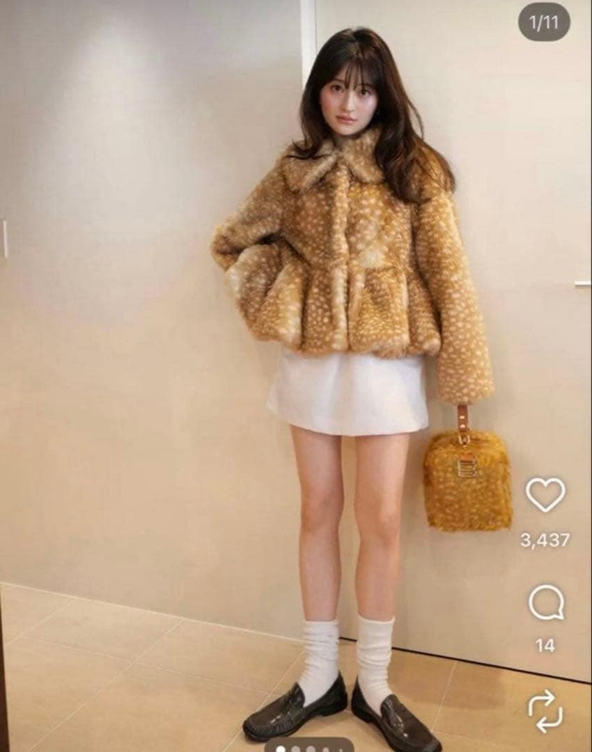 完売品　Bibiy DORA PEPURAMU FUR COAT バンビ