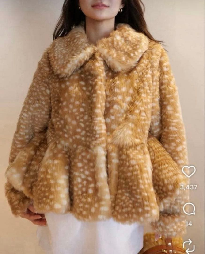 完売品　Bibiy DORA PEPURAMU FUR COAT バンビ
