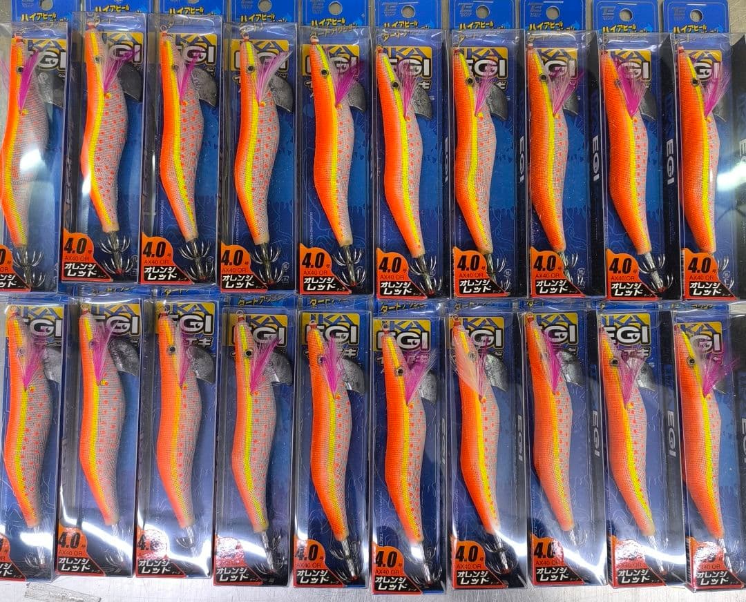 TE イカエギ4号　オレンジレッド　300個