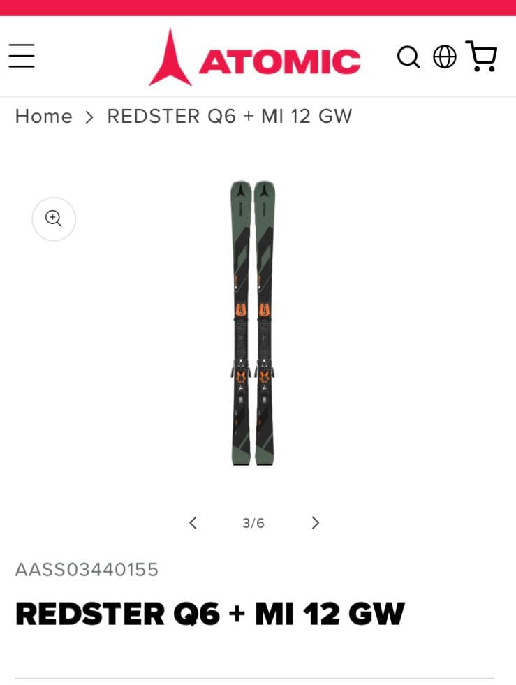 アトミック　 REDSTER Q6　2024～2025　 164cm