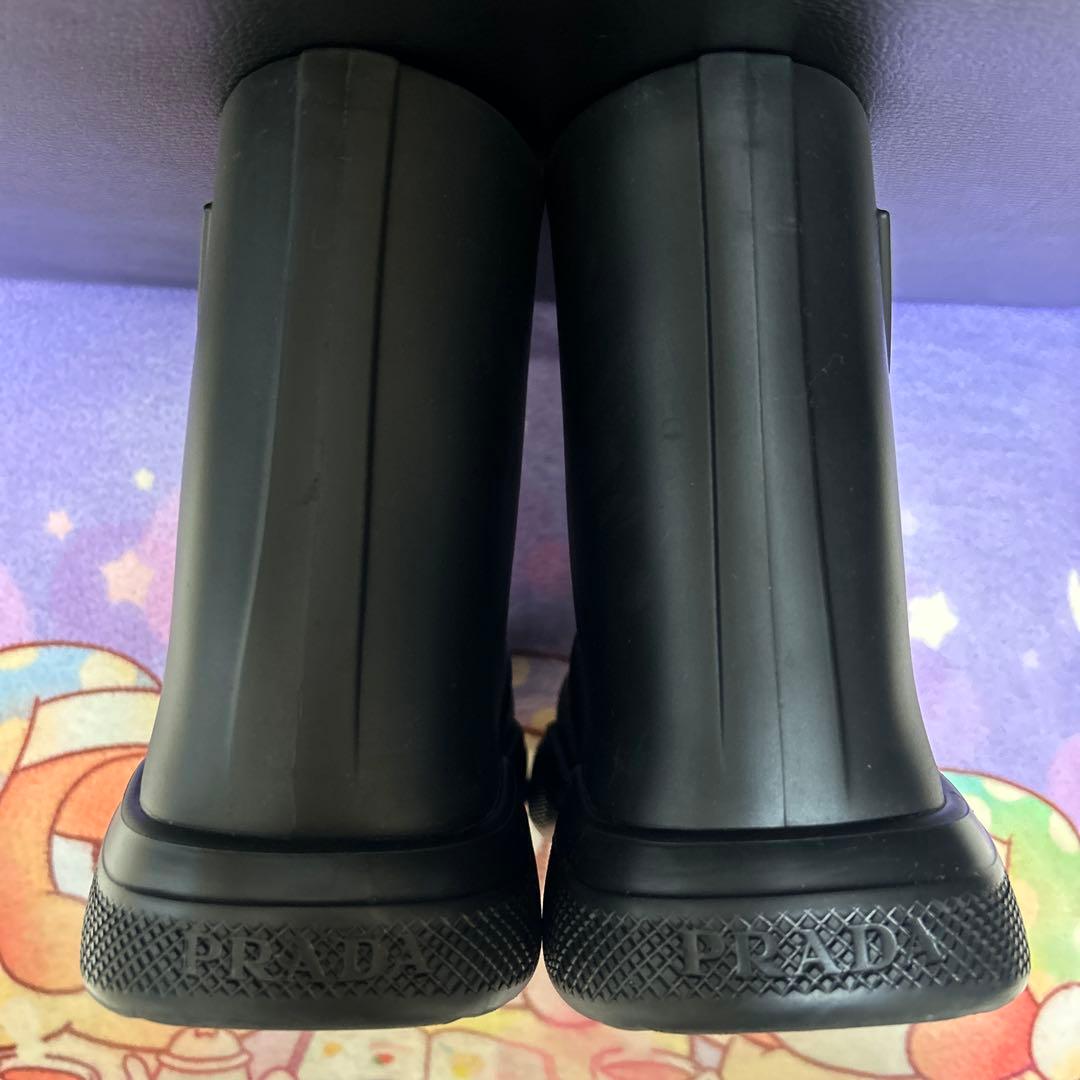 メンズ40男女兼用♦︎PRADA レインブーツ黒♦︎25cm
