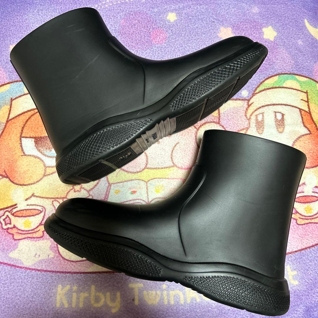 メンズ40男女兼用♦︎PRADA レインブーツ黒♦︎25cm