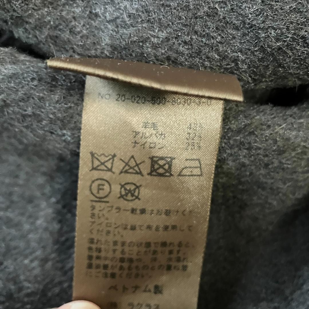 美品◎ドゥーズィエムクラス オーバーサイズリバーコート アルパカ混 ブラウン