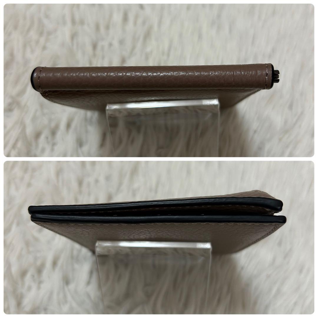 ⭐️未使用級⭐️コーチ マネークリップ 二つ折り財布 小銭入れ付き ブラウン メンズ