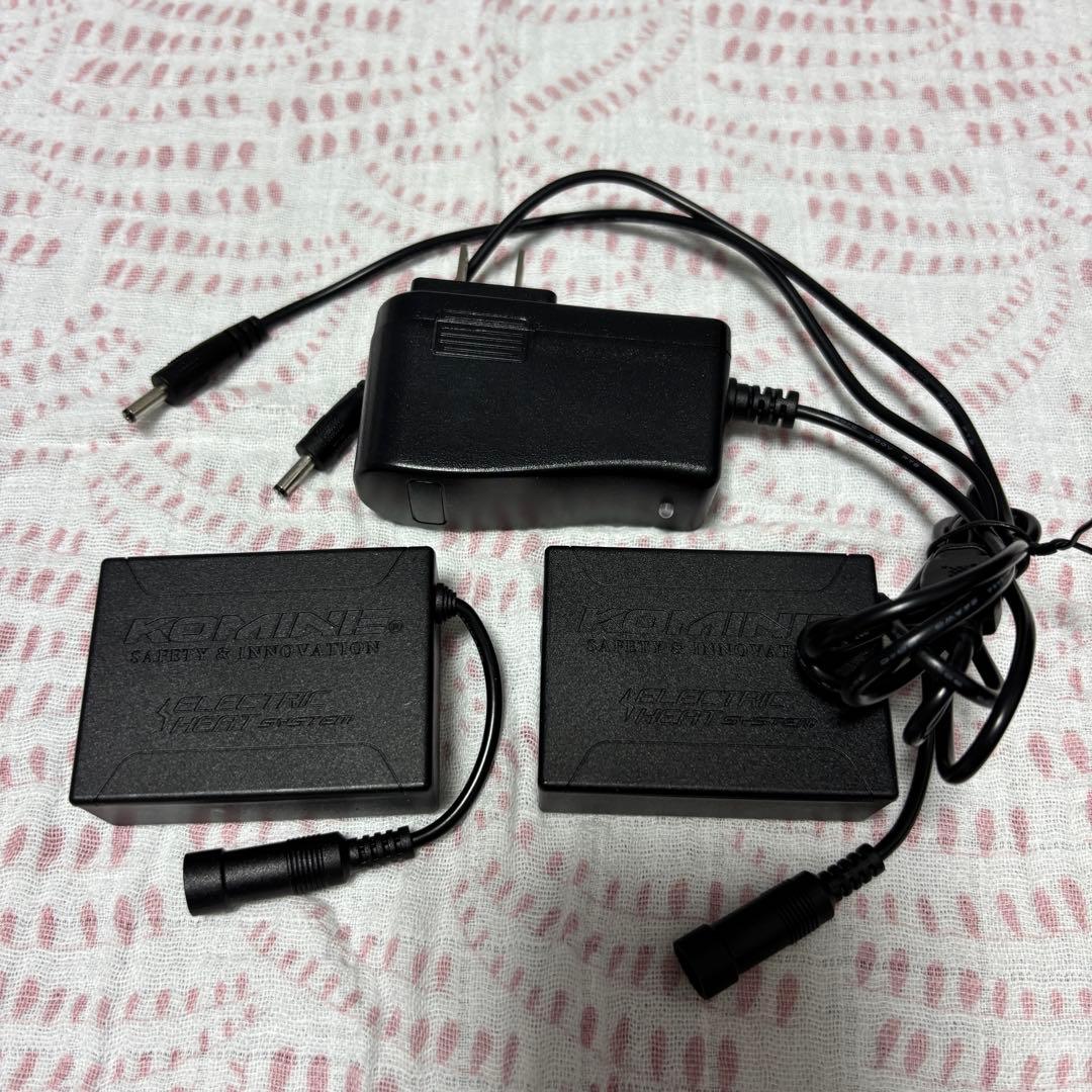 【美品】コミネ EK-217 電熱グローブ XLサイズ★バッテリー・充電器セット
