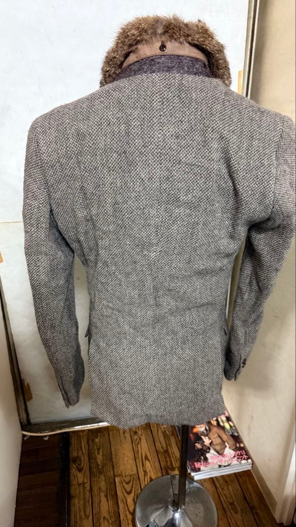 ビリジアン　ファー取り外し可能　トラッドなジャケット　サイズ48