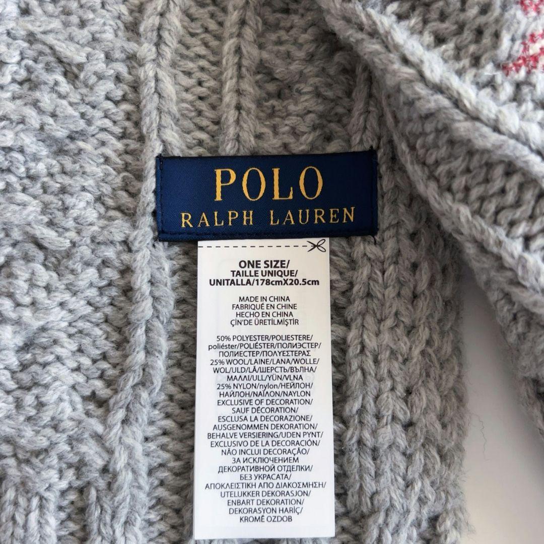 Ralph Lauren 未使用 美品 POLOベアケーブルニットマフラー