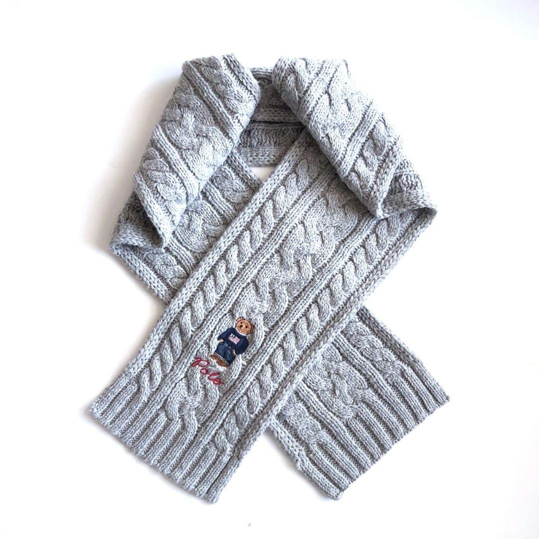 Ralph Lauren 未使用 美品 POLOベアケーブルニットマフラー