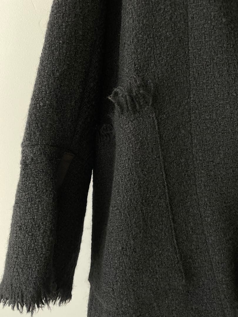 YLÈVEイレーヴ ツイードカラーショールガウンコート