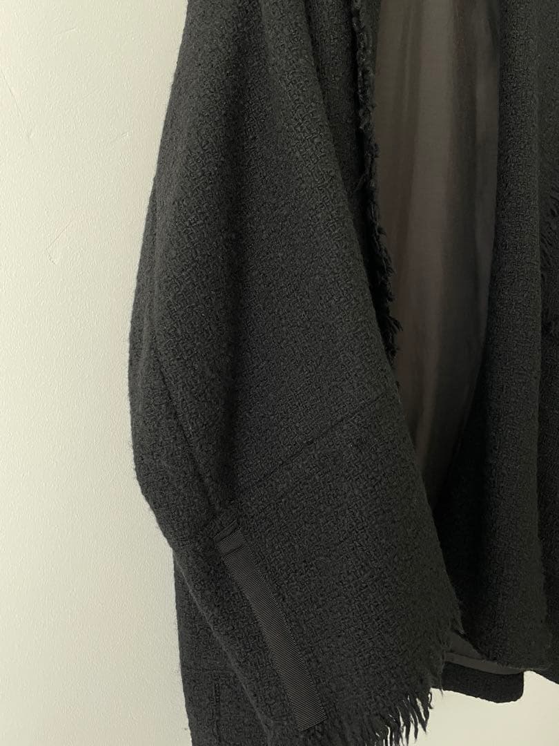 YLÈVEイレーヴ ツイードカラーショールガウンコート