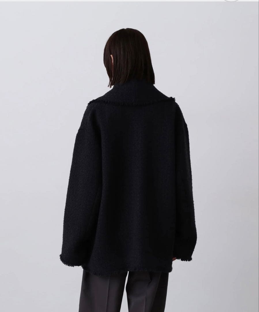 YLÈVEイレーヴ ツイードカラーショールガウンコート