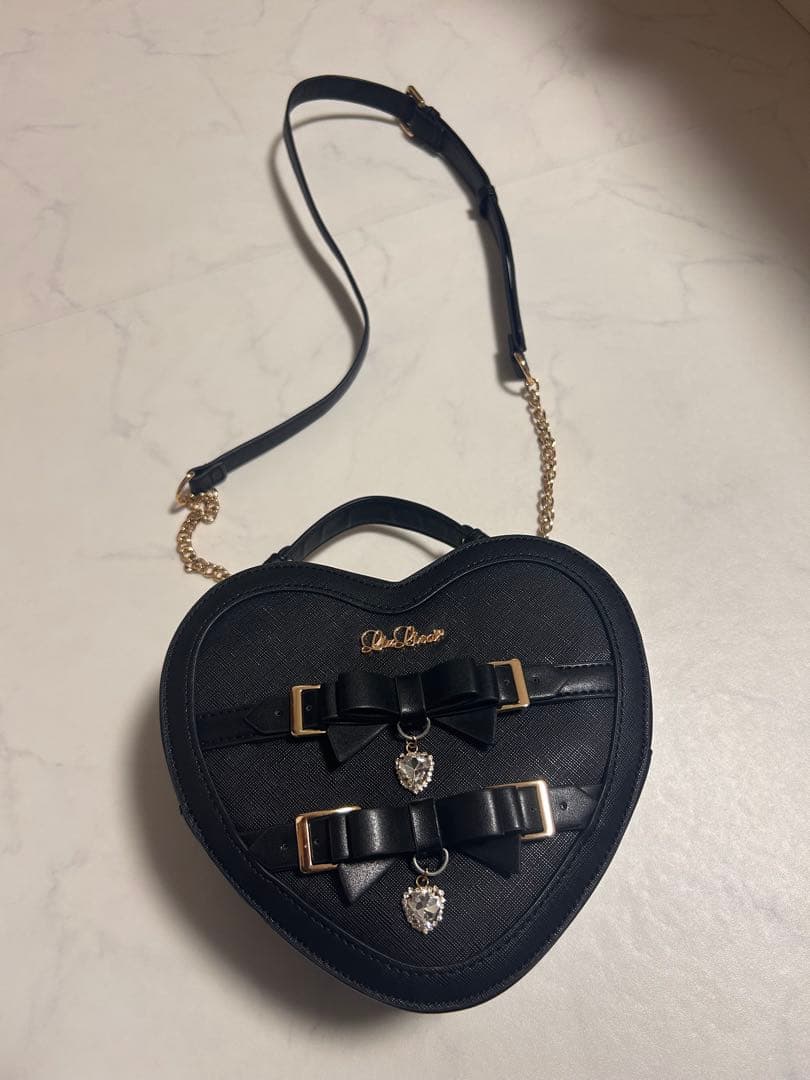 リズリサ　リボンビジューハートバッグ