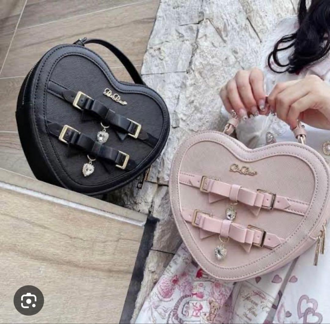 リズリサ　リボンビジューハートバッグ