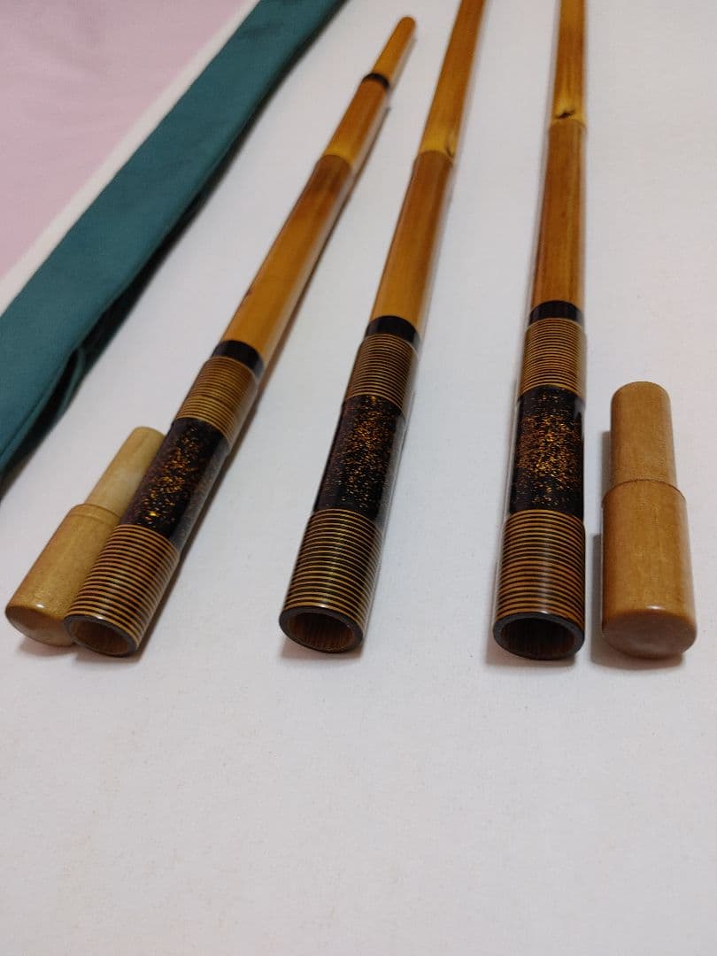 1*6様 雄水　竿掛　収納袋付き　3本もの