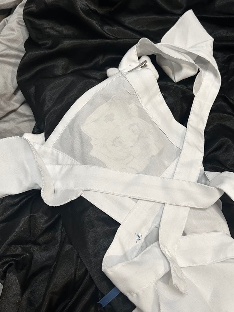 絶対冷度 ぜったいれいど 天使界隈エプロン 水色 青