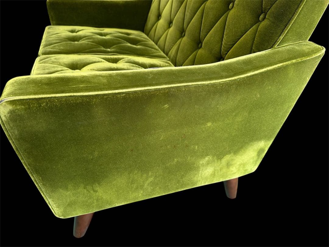 【送料込み】カリモク60 2人掛けソファー モケットグリーン