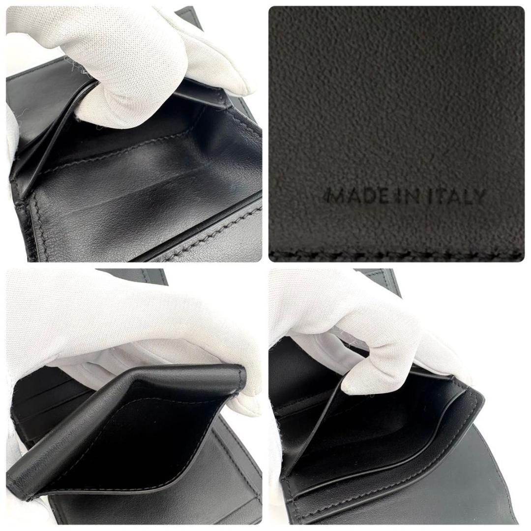 セリーヌ 折財布 トリオンフ フラップ ウォレット 三つ折り 黒 2604