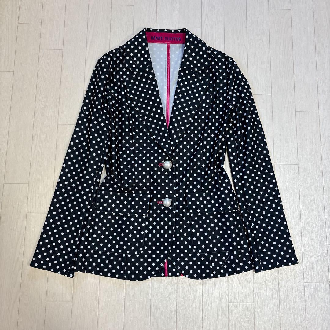 美品 25SS レジーナロマンティコ ドットジャケット パールボタン 36