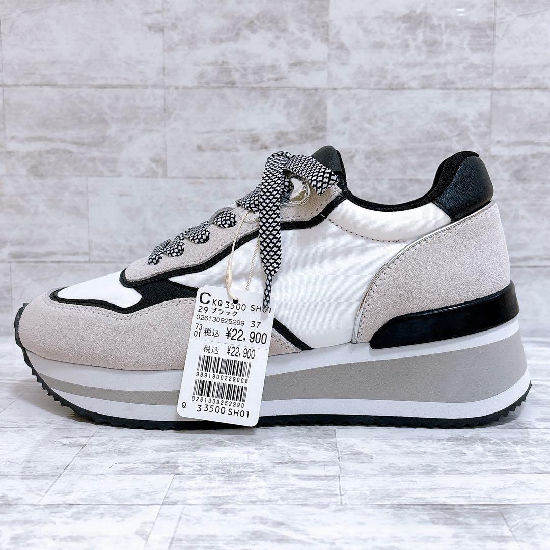 新品✨SCOTCLUB 厚底 ウェッジソール スニーカー ダッドスニーカー 37