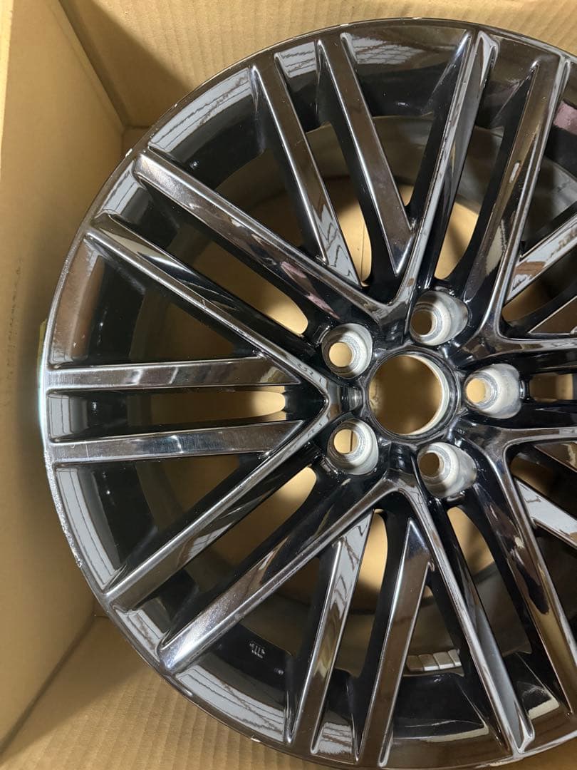 210 クラウンアスリート スパッタリング 純正ホイール黒