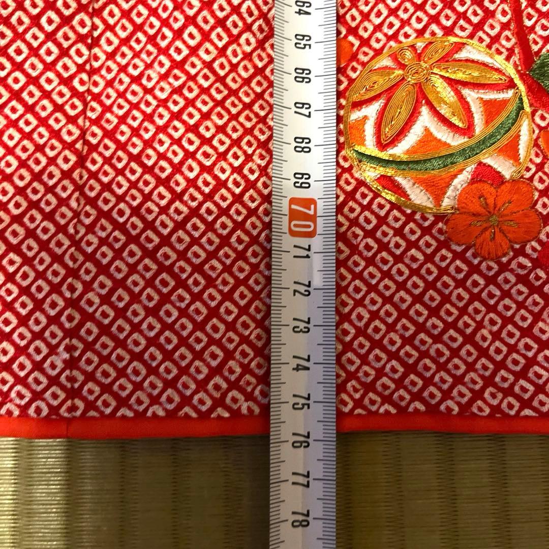 【七五三 3歳 女の子】赤 絞り 着物セット 一式 揃い 豪華