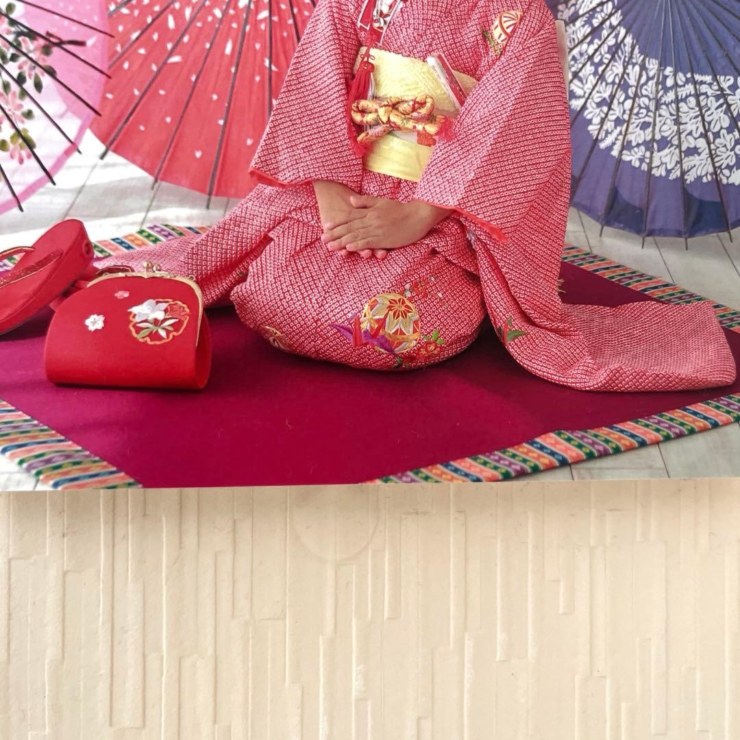 【七五三 3歳 女の子】赤 絞り 着物セット 一式 揃い 豪華