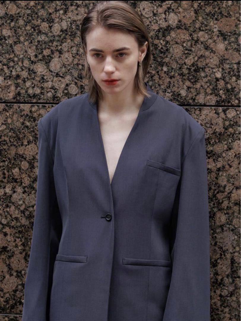 プ*k様 【新品タグ付き】digne 25ss collarless jacke