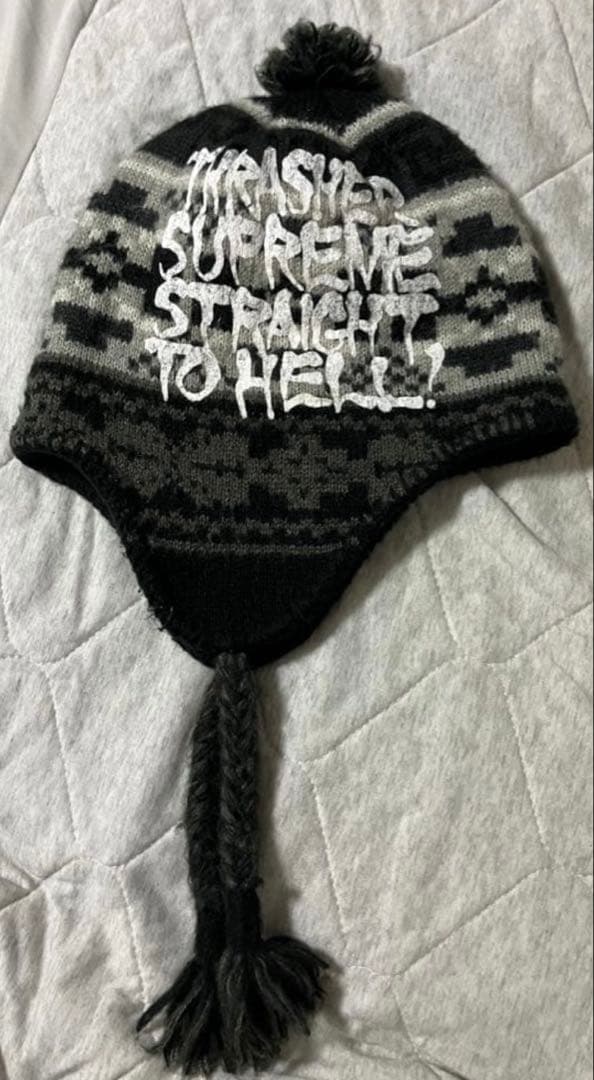 帽子 Supreme Thrasher Earflap Beanie black