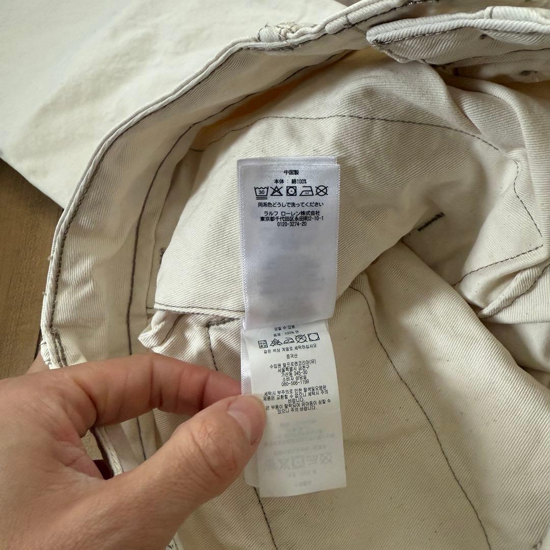 Double RL ミリタリー トラウザーズ パンツ 白系 31 30 RRL