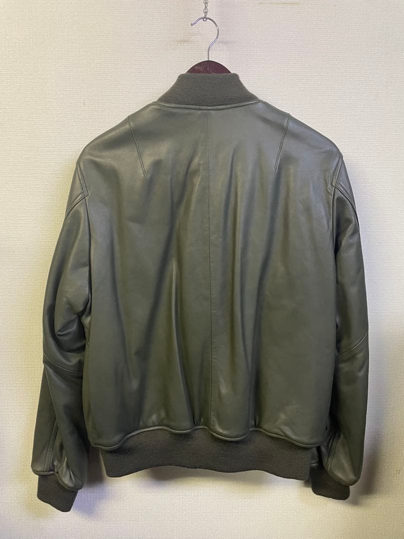 Polo by Ralph Laurenオリーブ　レザー MA-1ジャケット　L
