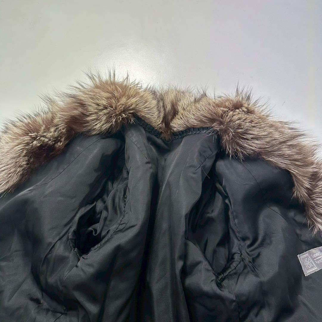 SAGA FOX ファーコート ランチドフォックス 銀狐 本毛皮　銀サガ