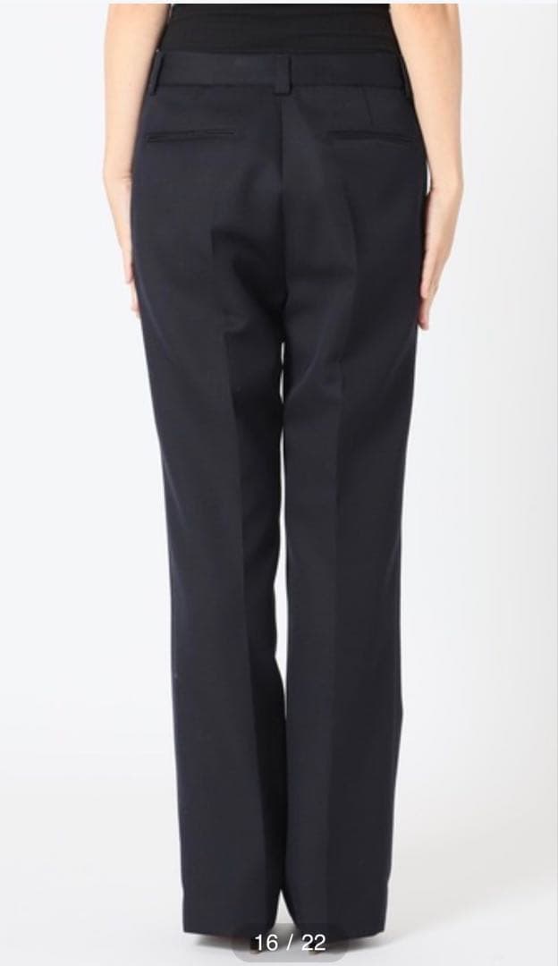 slim flareパンツ 38 ネイビー　ドゥーズィエムクラス