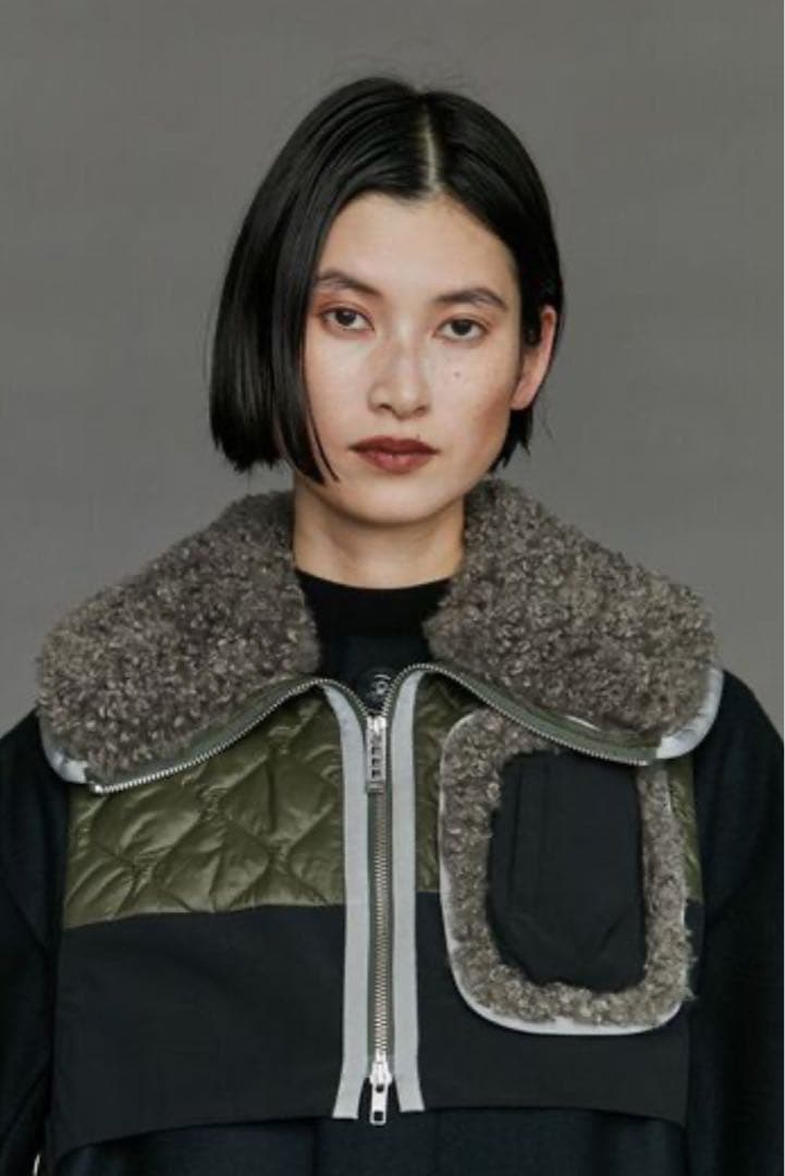 ビッグカラーファブリックミックスベスト　アンスリード