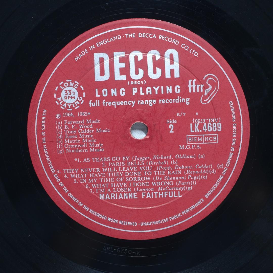 英LP Marianne Faithfull UK盤 Mono 初回プレス