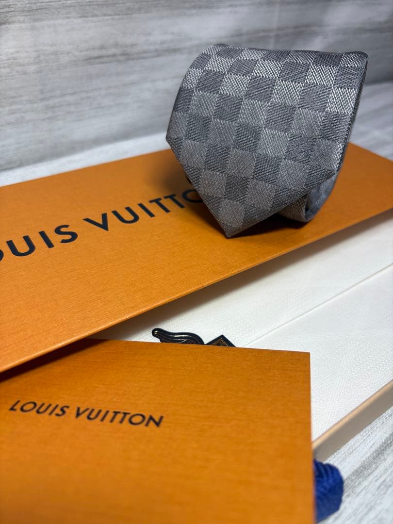 限定値下】極美品 LOUIS VUITTON ルイヴィトン ネクタイ ダミエ 8