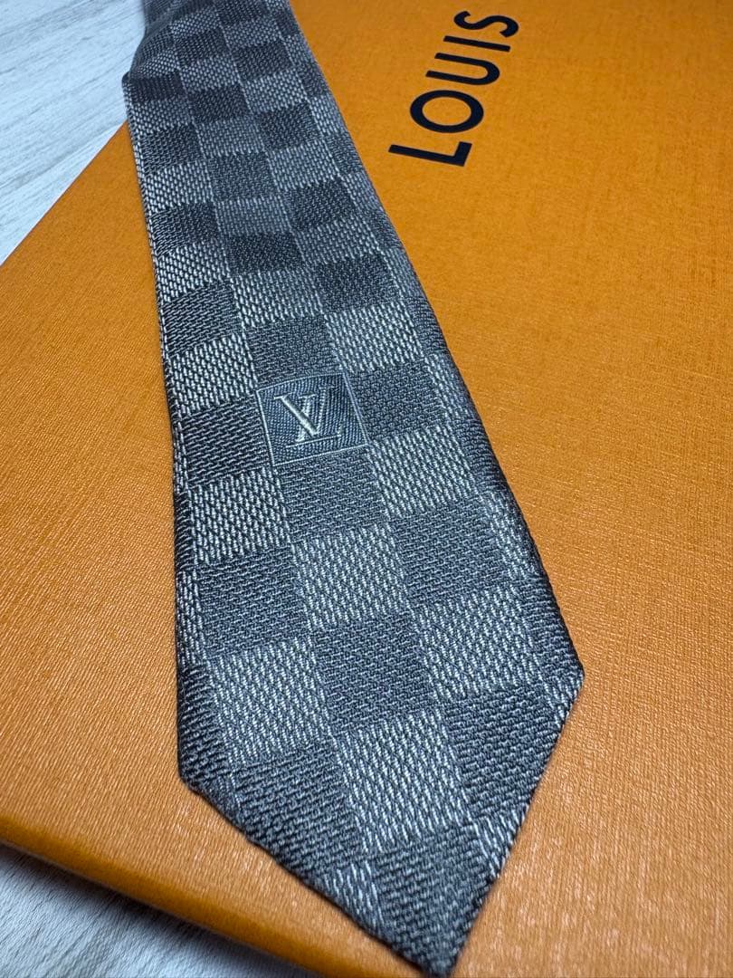 限定値下】極美品 LOUIS VUITTON ルイヴィトン ネクタイ ダミエ 8