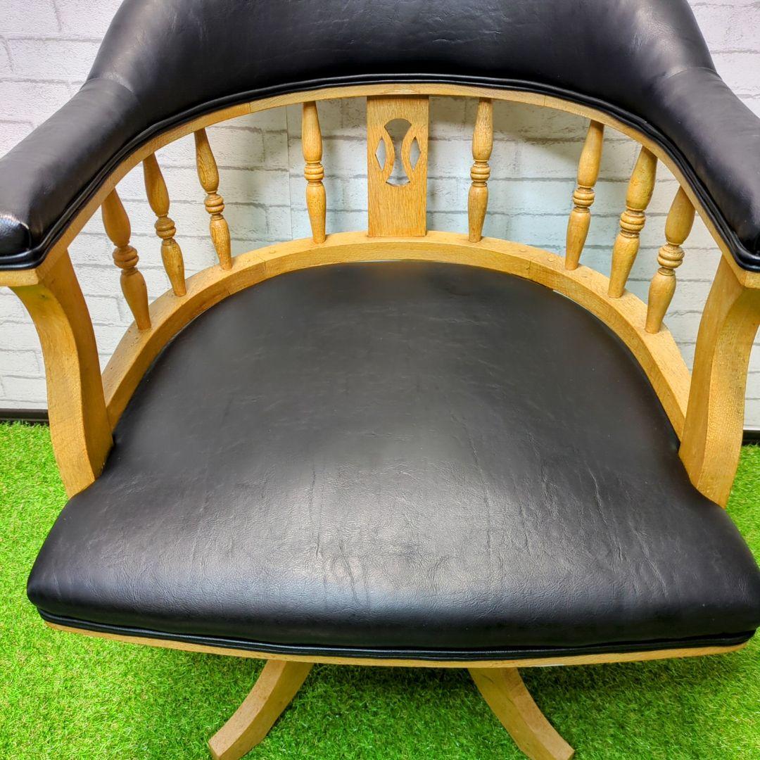 【良品】ドクターチェア　アンティーク　Dr.chair 回転椅子　大正　古木