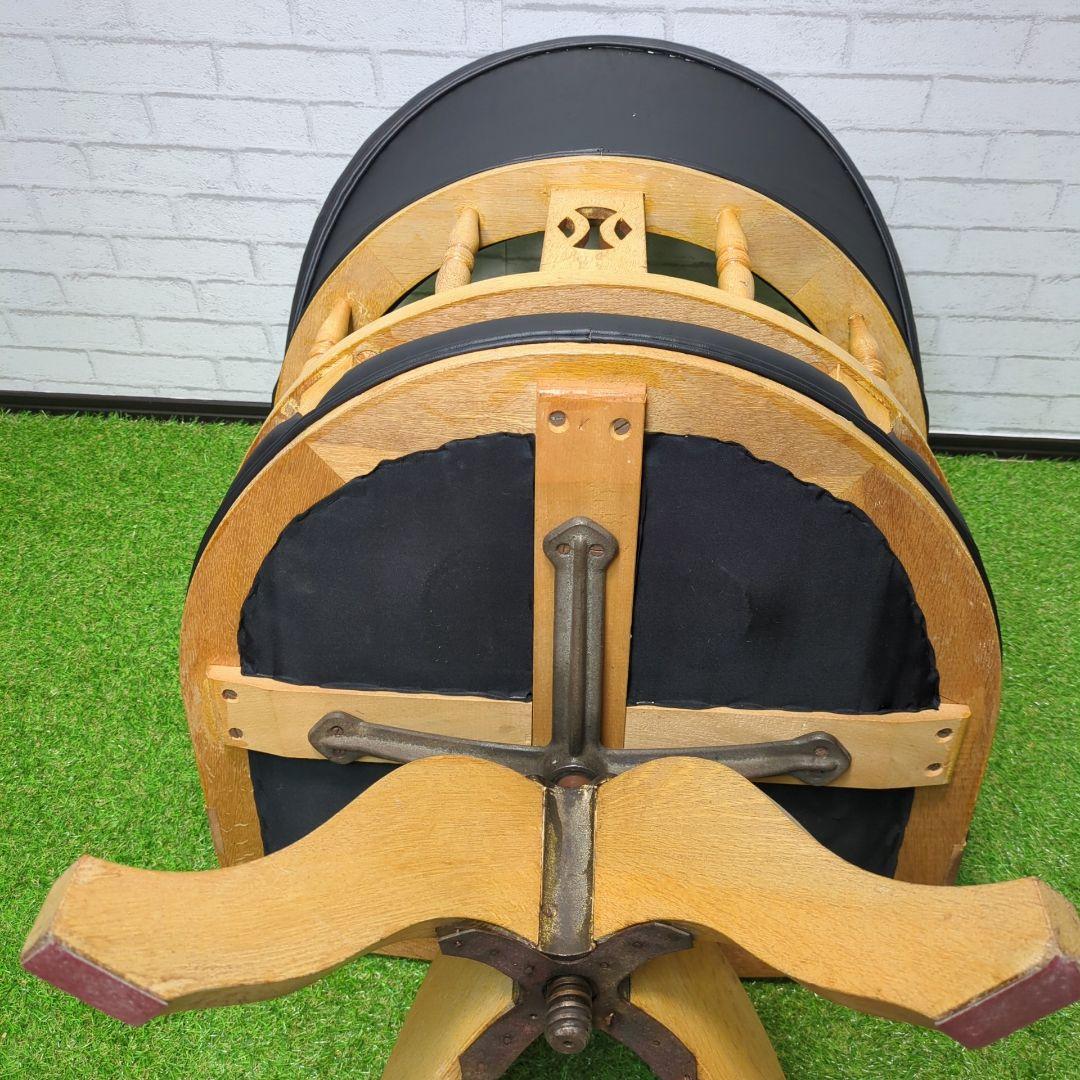 【良品】ドクターチェア　アンティーク　Dr.chair 回転椅子　大正　古木