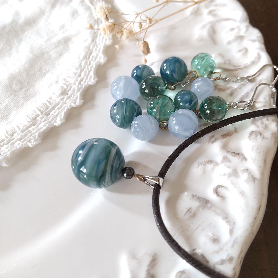 ちびさま専用◎手作りガラスのアクセサリー ９点おまとめ(メルカリ便匿名配送対応)