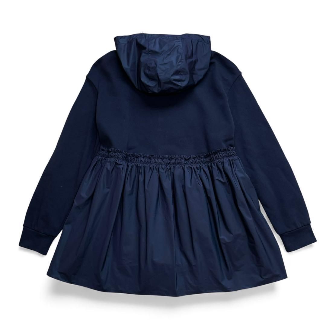 未使用級✨現行デザイン✨HERNO フーデットコート　異素材コンビ　ネイビー