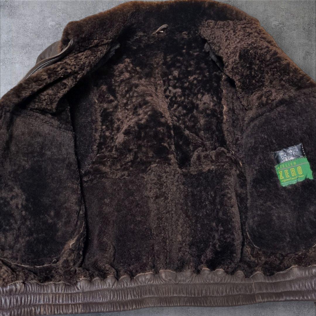 極上品✨リアルムートン G-1 フライトジャケット XL ブラウン レザー